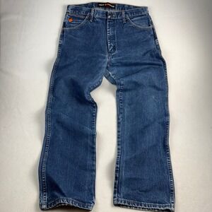 Wrangler FR13MWZ Flame Resistant Original Fit Jeans Blue Denim 34x32 Mens